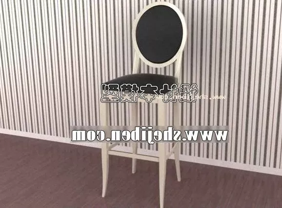Office Chair, Dark Wood Arm 3d model