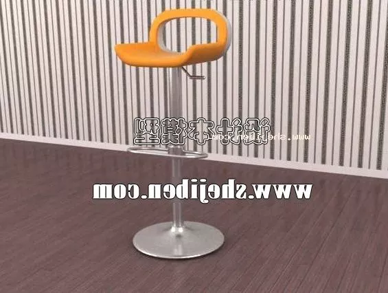 Modern Bar Chair Rotatable 3d model Modern Bar Chair Rotatable 3d model