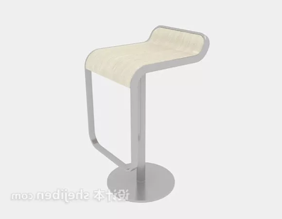 Elegant Single Chair On Wood Floor 3d model