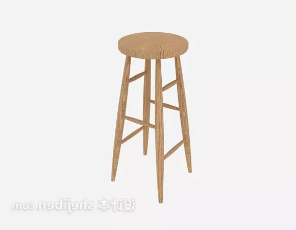 Modern White Chair With Thin Pad Seat 3d model