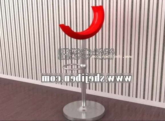Simple Chair With Full Cover On Back 3d model