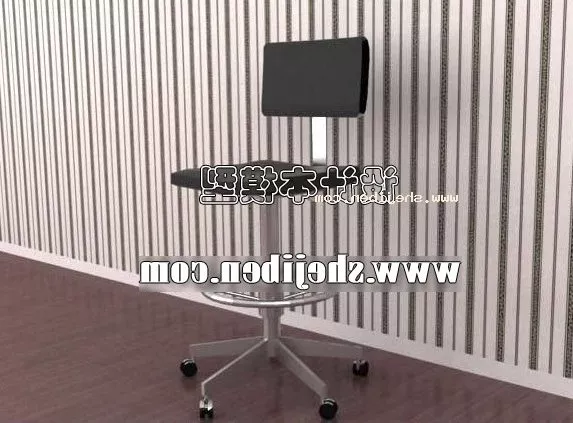 Bar Chair With Inox Tube Frame 3d model