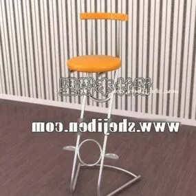 Old Style Bar Chair High Back 3d model