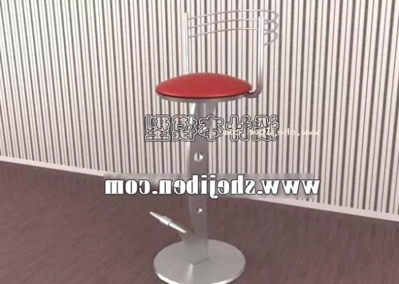 Single Chair Carved Frame 3d model