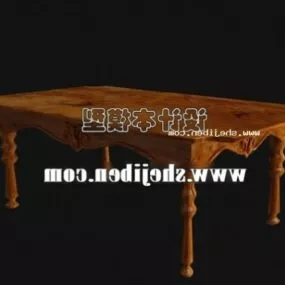 Antique Country Coffee Table Solid Wood 3d model