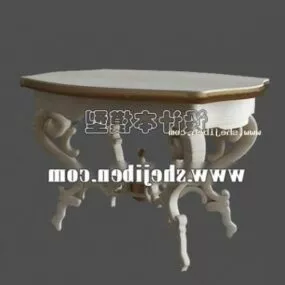 Classic Coffee Table Swirl Leg 3d model