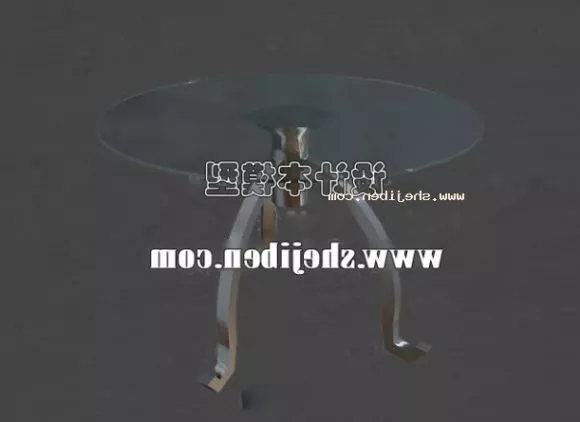 Round Stool Table With Simple Stand 3d model
