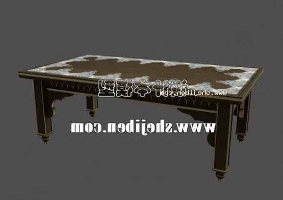 European Dining Table Set 3d model