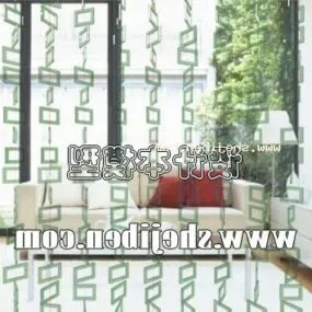 Stylish Curtain Shape Pattern 3d model
