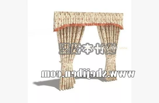 Satin Curtain 3d model