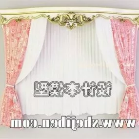 European Style Classic Curtain 3d model