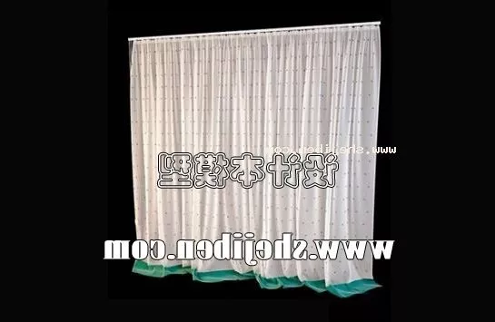 Collapsed Curtain Two Layers 3d model