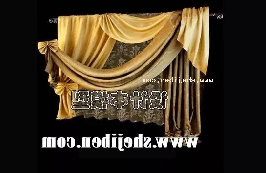 Strip Pattern Curtain 3d model