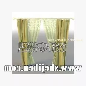 Curtain For Bedroom 3d model
