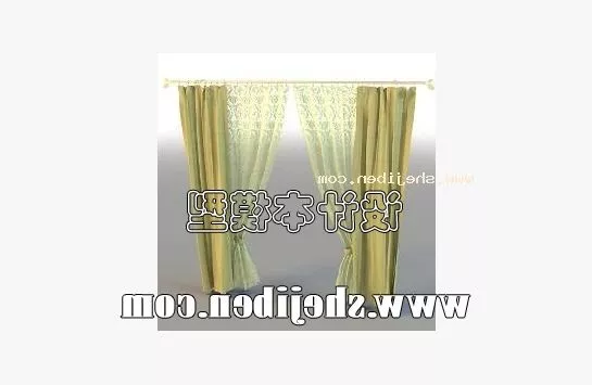 Curtain For Bedroom 3d model Curtain For Bedroom 3d model