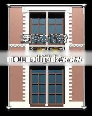 Chinese Window Frame Pentagon Pattern 3d model