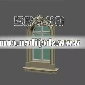 Glass Window Antique Frame 3d model