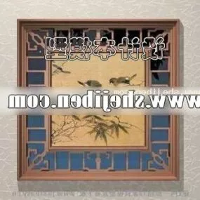 Old Vintage Window Frame 3d model