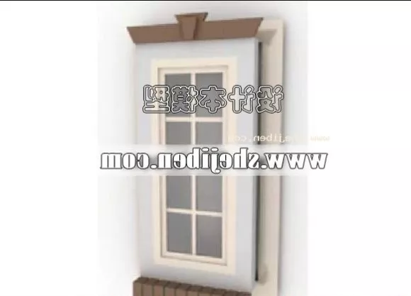 Window Colonial Grille 3d model