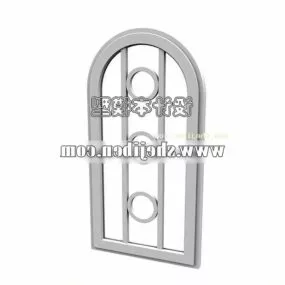 Door And Window Frame Round Head 3d model