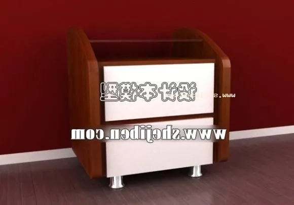 Nightstand Three Drawers 3d model