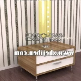 Low Bedside Table 3d model