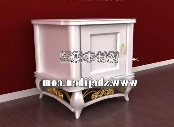 Simple Table C Shape 3d model