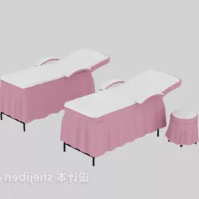 Massage Bed Furniture Pink Color 3d model