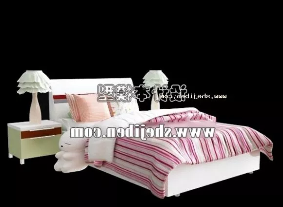 Girl With Deodorant Cosmetic 3d model