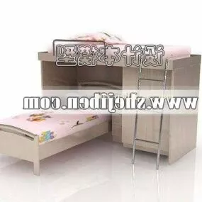Children Bed Two Storey 3d model