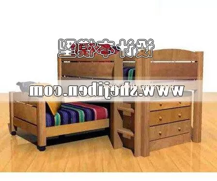 Modern Bed Carpet And Backwall Shelf 3d model