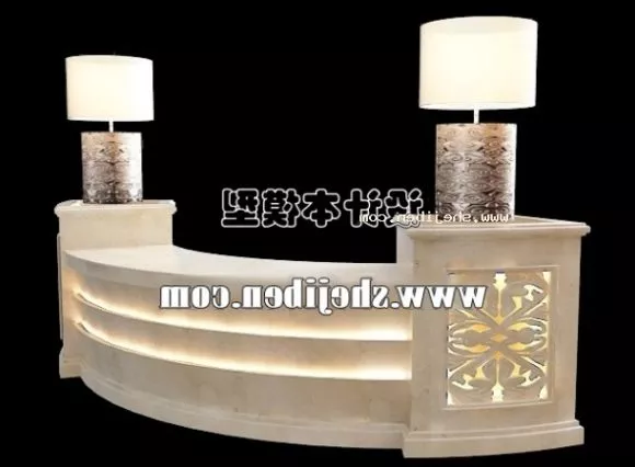 Hotel Reception Desk Luxurious Furniture 3d model Hotel Reception Desk Luxurious Furniture 3d model