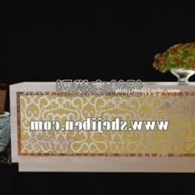 Reception Desk Decor Hotel Furniture 3d model