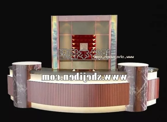 Modern White Computer Desk L Shape 3d model