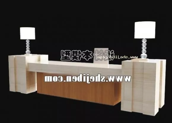 Office Reception Desk Furniture 3d model Office Reception Desk Furniture 3d model
