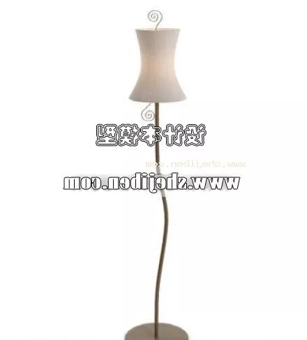 Drum Shaded Ceiling Lamp 3d model