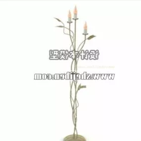 Floor Lamp Candles Lighting Fixtures 3d model