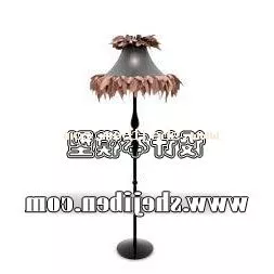 Floor Lamp With Decoration Shade 3d model Floor Lamp With Decoration Shade 3d model