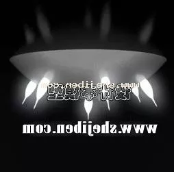 Black Steel Pendant Lamp Wire Cover Bulb 3d model