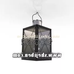 Brass Frame Ceiling Lamp 3d model