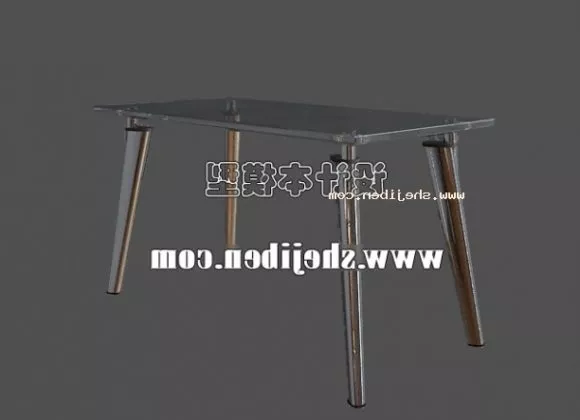 Stool Table With Drawers 3d model