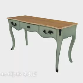 Vintage Table Wooden Top 3d model