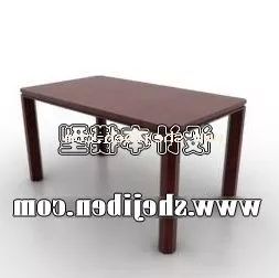 Classical European Dining Table With Utensil 3d model