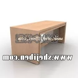 European Antique Bedside Table Red Wood 3d model