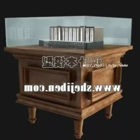 Wood Console Table 3d model