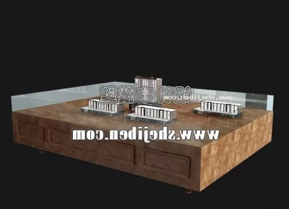 Work Desk Asset With Pc 3d model