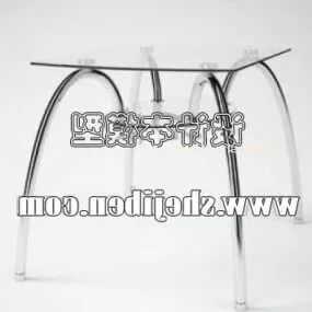 Glass Coffee Table Furniture V5 3d model