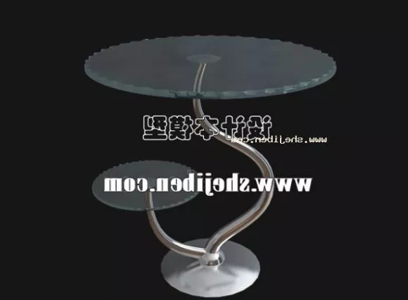 Console Desk Oak Walnut 3d model