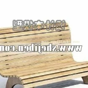 Outdoor Wood Chair 3d model