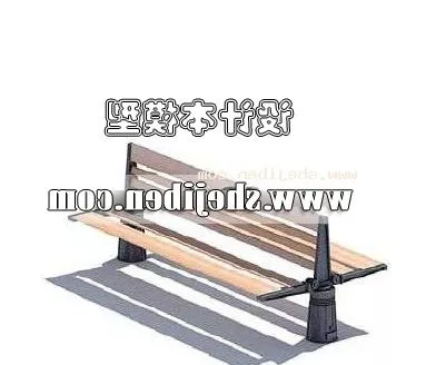 Double Bench For Restaurant 3d model